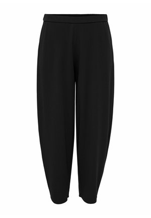 ONLY Carmakoma, TROUSERS CARBANG BARREL FIT TROUSERS - Trousers - black