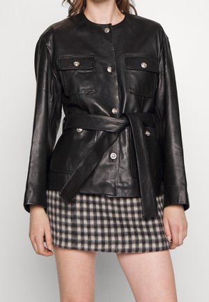 Lederjacke - black