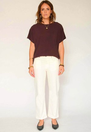 THE LINDA SUNSET DRILL - Jean droit - écru