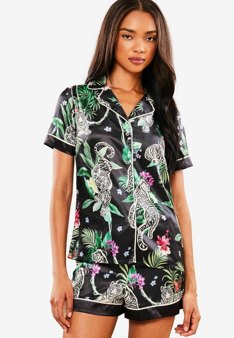 Lipsy SHORT SLEEVE-REGULAR FIT SET - Pidžaamakomplekt - black tigerlily