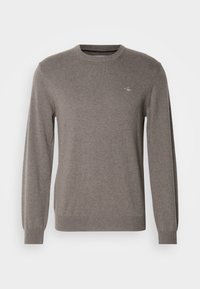 GANT Strikkegenser - dark hazelnut melange