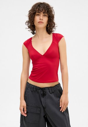 JETAIME CAP SLEEVE - T-shirts - red