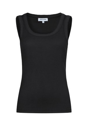 More & More, MORE & MORE SCHMALES, GERIPPTES BASIC-TANKTOP - Top - black