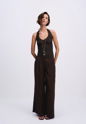 THE SET, 2 PACK - Püksid - chocolate brown khaki green