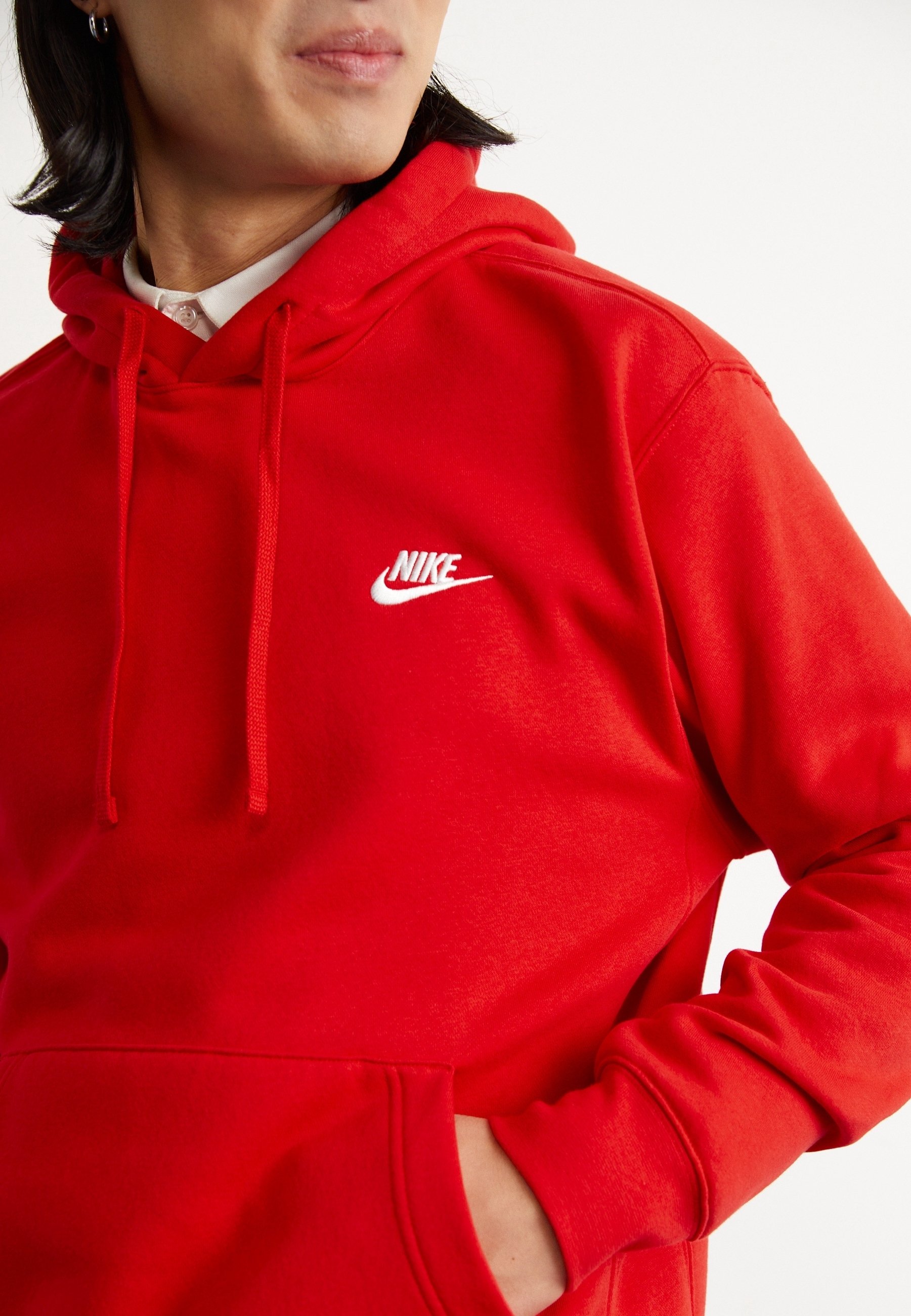 nike red women's hoodie