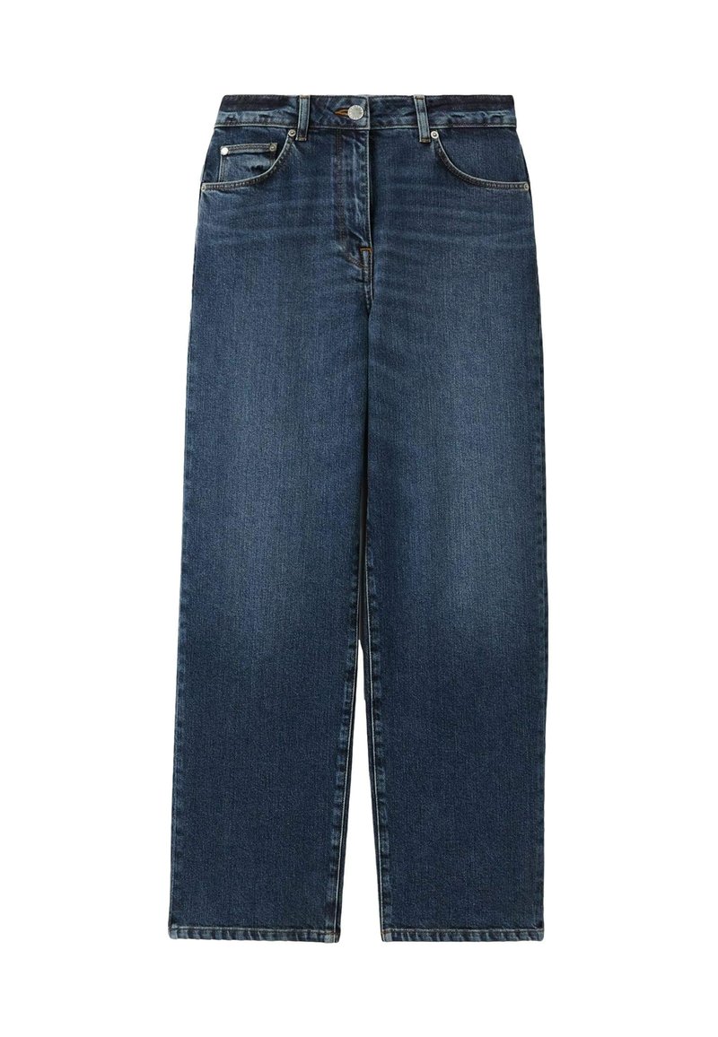Reiss SELIN MID-RISE STRAIGHT PETITE - Laisvo kirpimo džinsai - mid blue