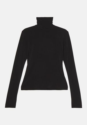 Norma Kamali SLIM FIT LONG SLEEVE TURTLE - T-shirt à manches longues - black