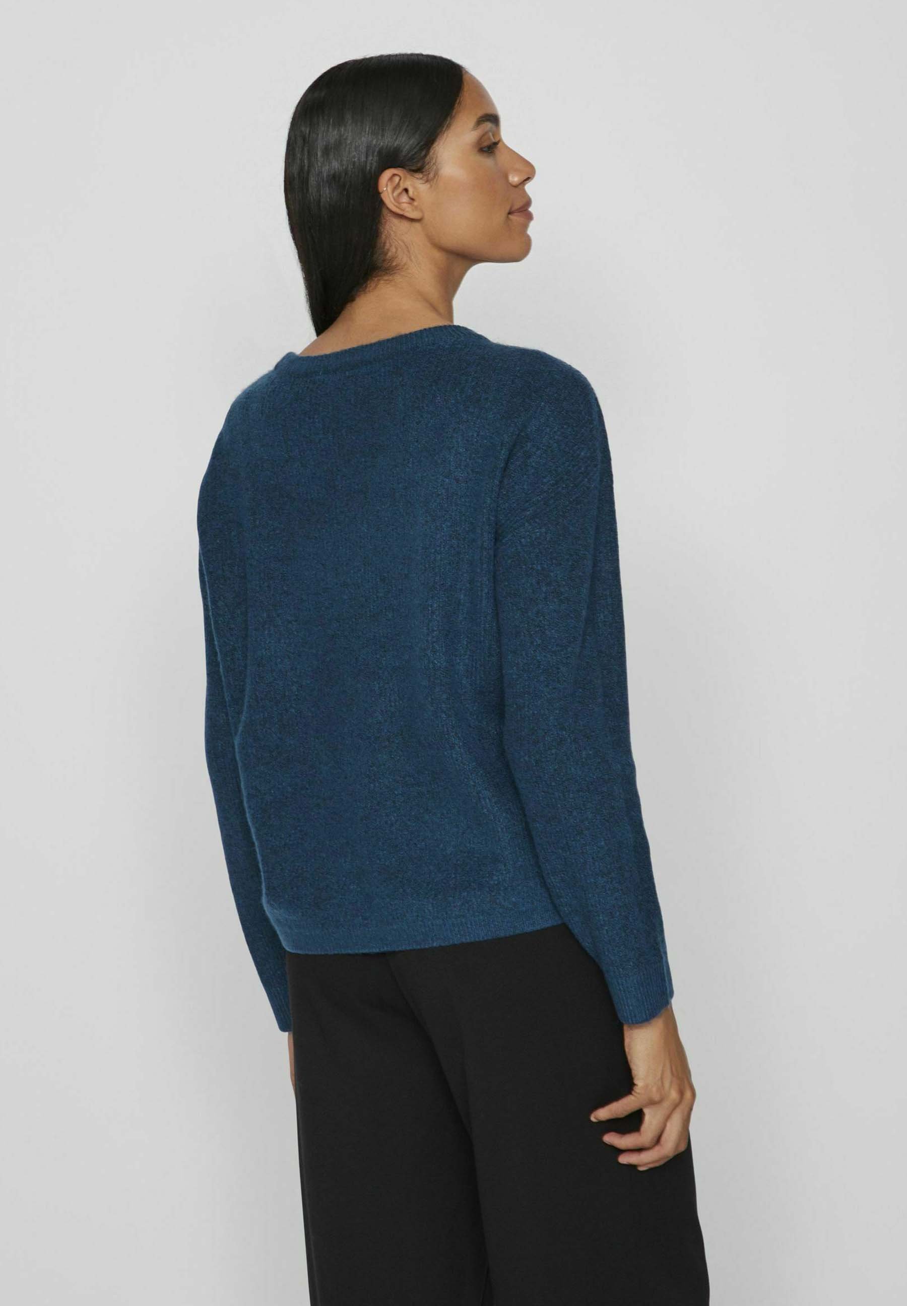 Vila Damen Strickpullover Mit Hohem Kragen – Weicher, Dehnbarer Stoff, überschnittene Ärmel