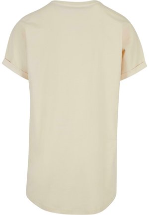 Urban Classics, LONG SHAPED TURNUP TEE - T-shirts basic - whitesand