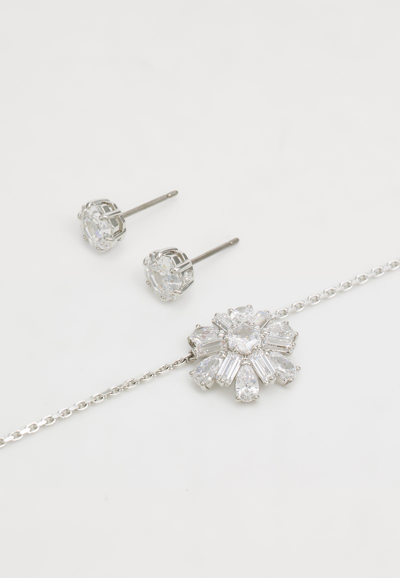 Ensemble Bijoux Argent Et Diamant Noir - Collier Chaîne + Boucles D'oreilles Clous - Neuf