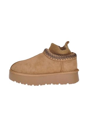 Stivaletti con plateau - camel