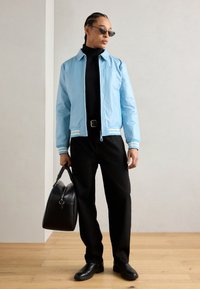 Schott STRIPE - Chaquetas bomber - sky/ecru