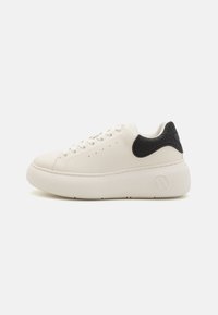 Armani Exchange - LACE UP - Sneakers laag - off white/black Miniatuurafbeelding 1