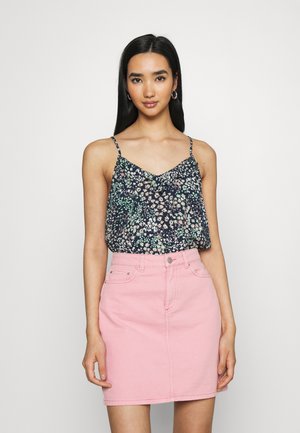 VMHANNAH FOIL SINGLET - Top - navy blazer