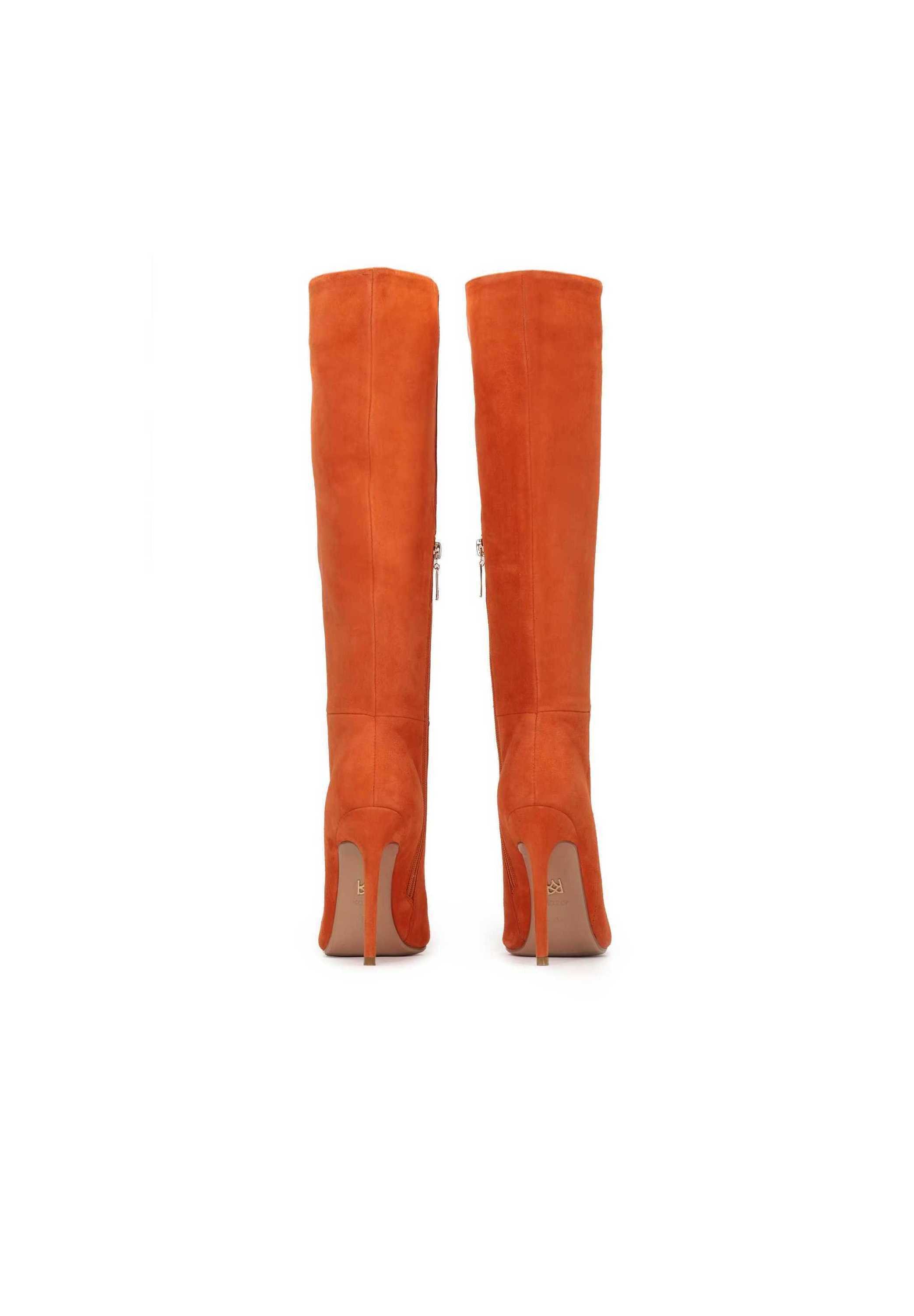 orange suede boots