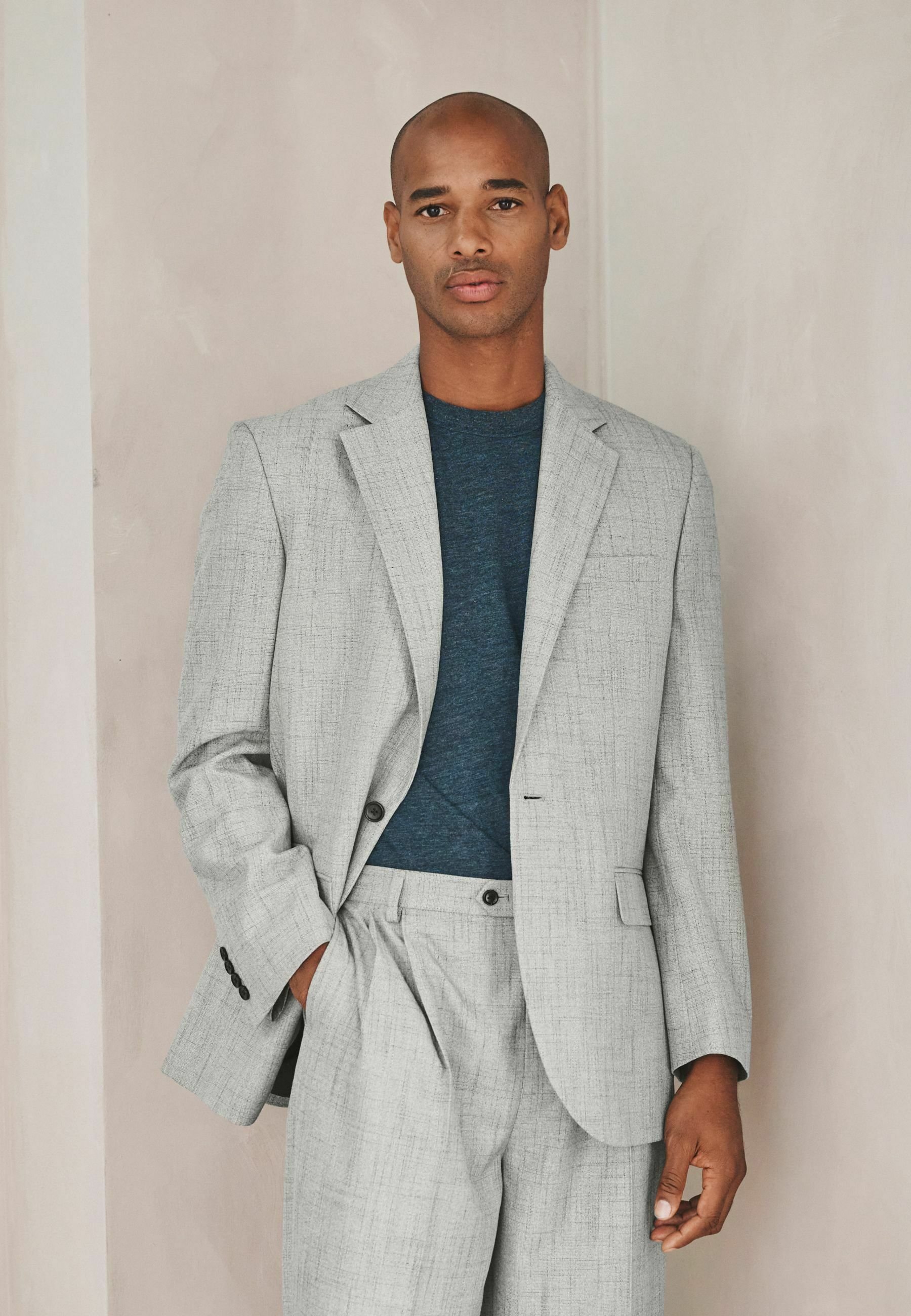 Next REGULAR FIT - DOUBLE BREASTED - Suit jacket - grey - Zalando