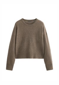 100% CASHMERE KNIT ROUND-NECK - Vesta - brown
