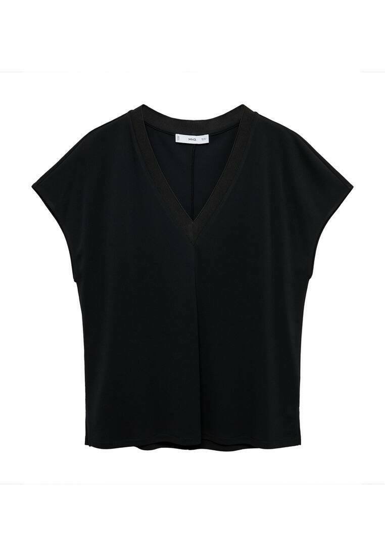Mango T-shirt basic zwart Mango T-shirt basic zwart