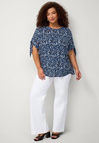 Ellos Plus collection Tunikaer - blau geblümt