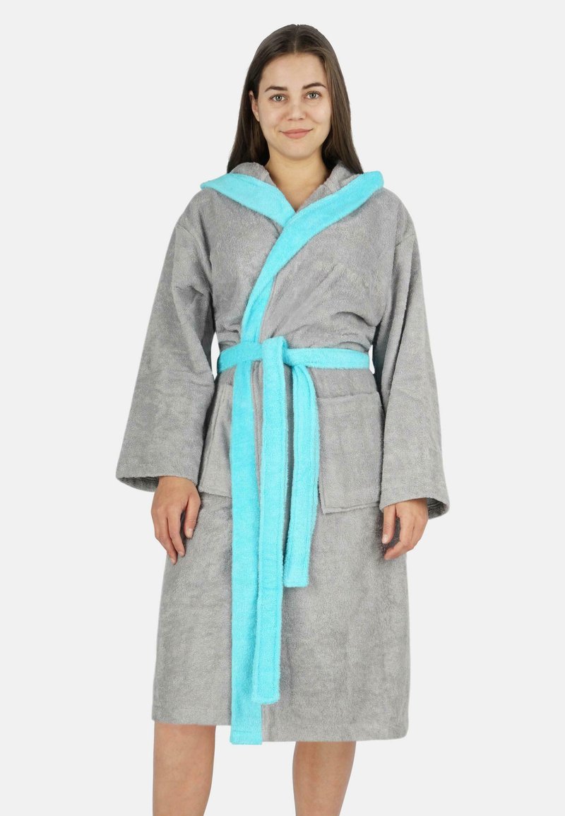 Normani ZWEIFARBIG - Bademantel - grau blau