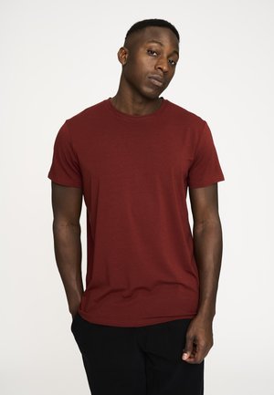 T-shirts basic - mottled dark red