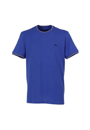 Harmont & Blaine CON COLLO E ORLI A RIGHE - T-shirt basic - blu reale