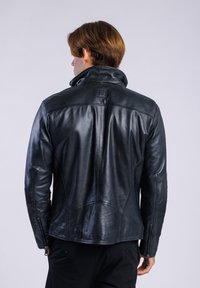 Freaky Nation Leather jacket - black beige