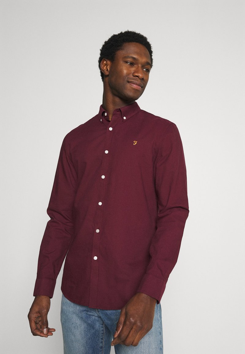 Farah BREWER SLIM FIT OXFORD SHIRT - Overhemd - bordeaux
