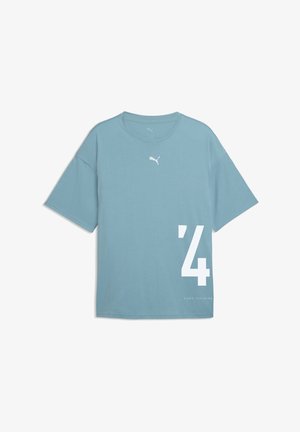 GRAPHICS TRAINING - Nyomott mintás póló - baltic sea blue