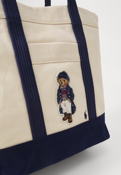 Polo Ralph Lauren TOTE - Shoppingveske - ecru/navy
