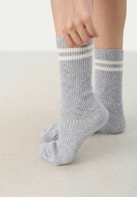 Part Two Socken - grey melange stripe