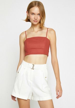 Koton CROP TANK THIN STRAPPY - Top - brown