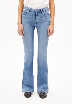 Flared Jeans - blue denim