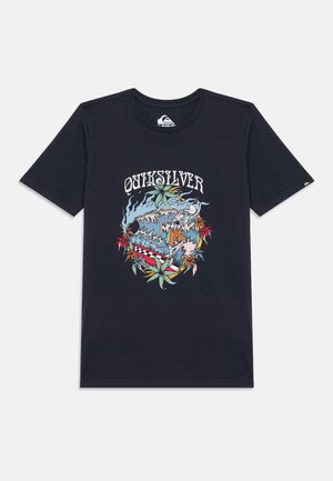 EV IN WAVES YOUTH UNISEX - Print T-shirt - dark navy