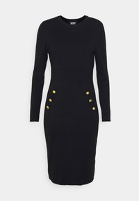 DKNY Stickad klänning - black