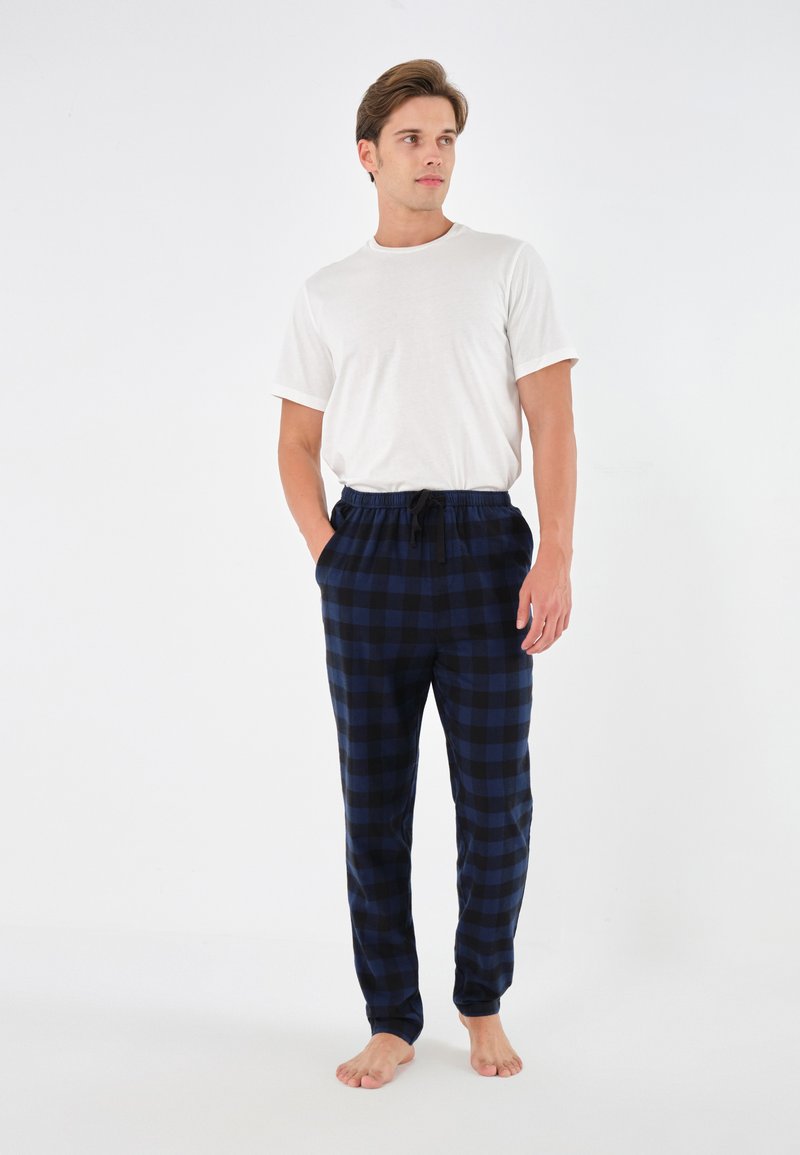 SAMGU Pantaloni Da Pigiama Uomo In Cotone 100%, Con Tasche E Cintura Elasticizzata, Vari Colori A Quadri - 4