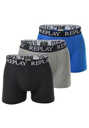 Replay 3ER PACK - Kurze Boxershorts - schwarz grau blau