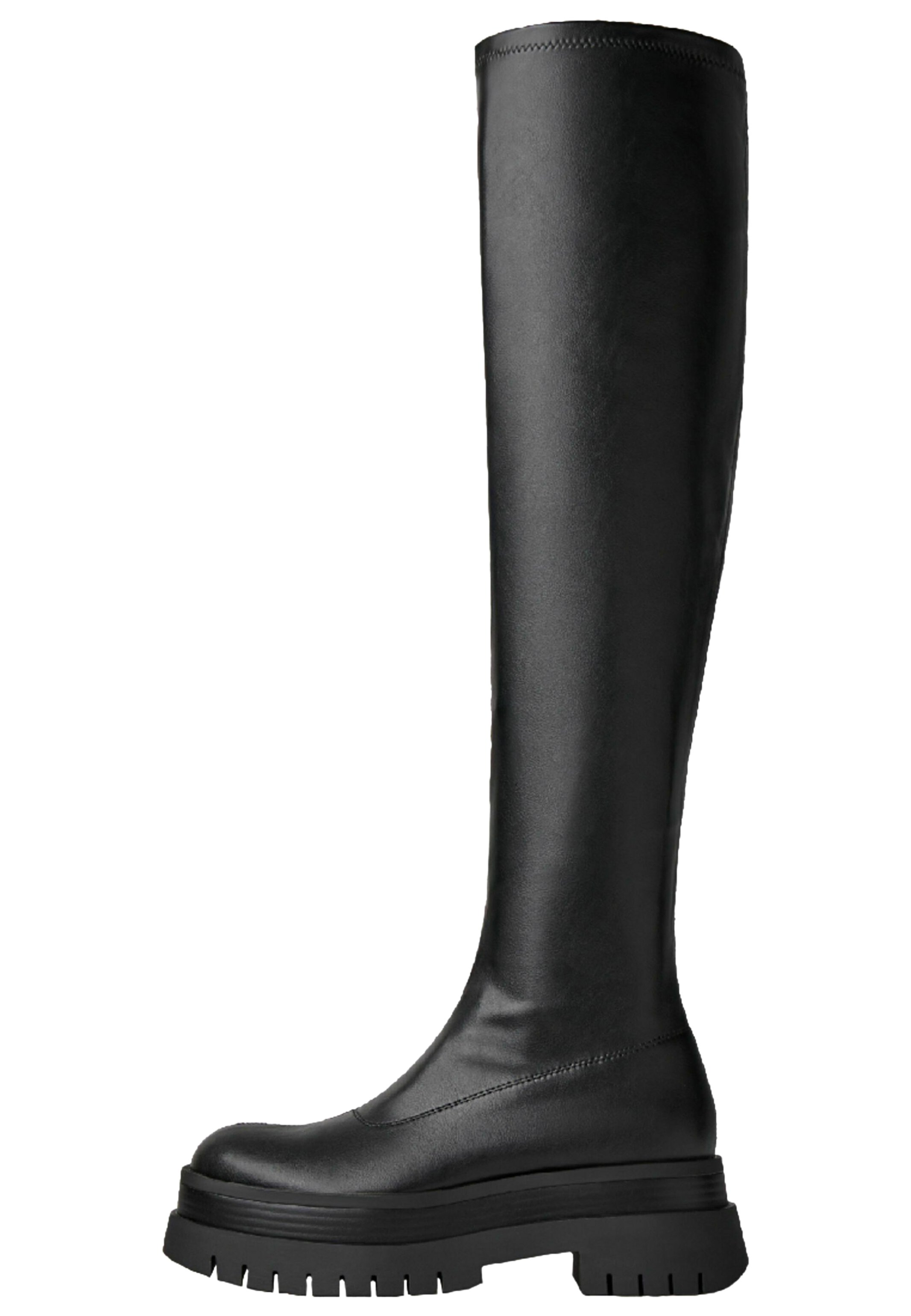 Black platform boots