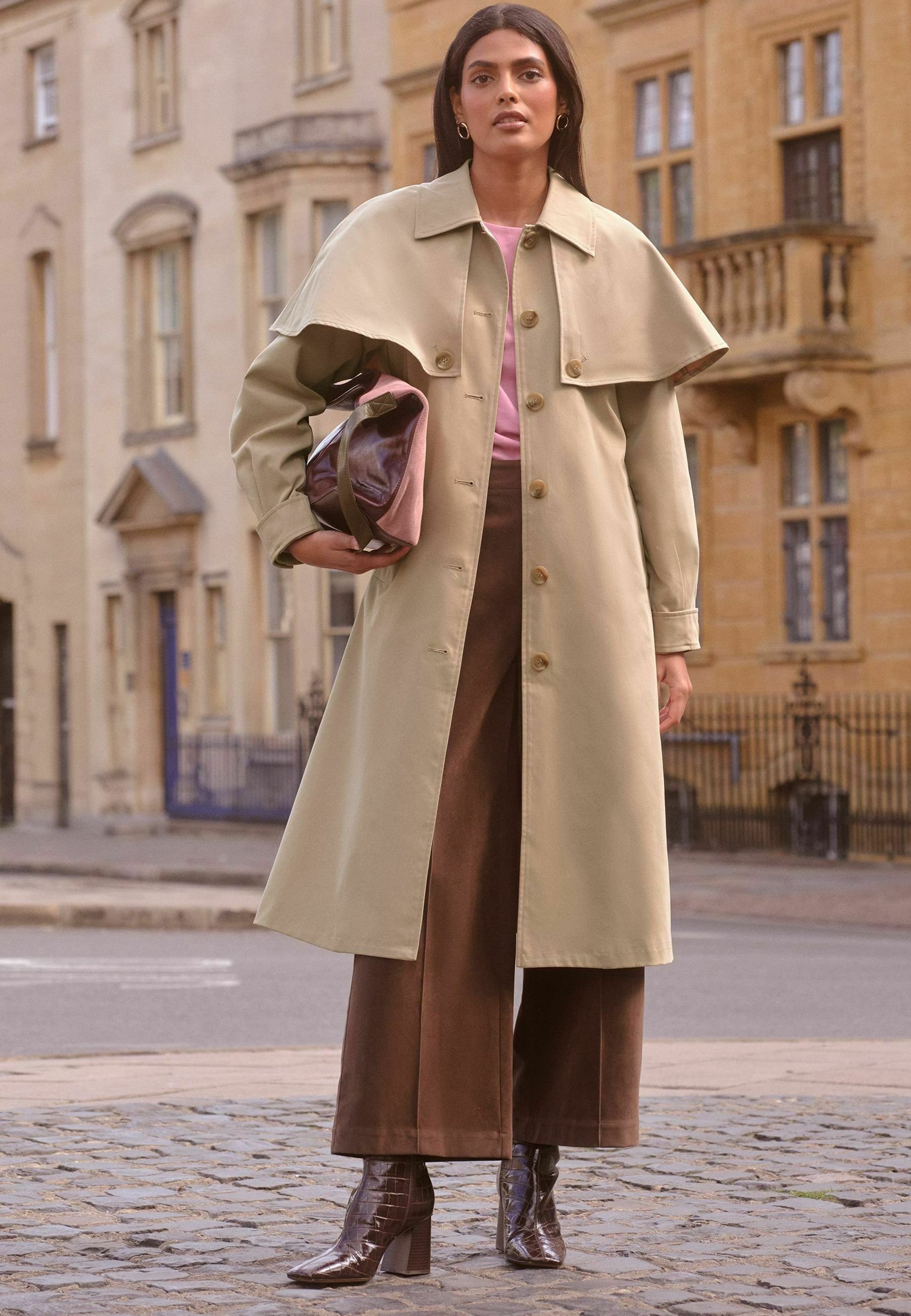Love & Roses REGULAR FIT LONGLINE CAPE - Trenchcoat - camel/beige