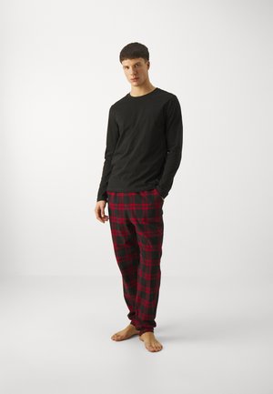 Nattøj sæt - black/dark red