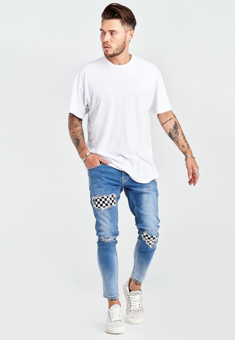 Herren Skinny Fit | 2Y PREMIUM CHECK Jeans Slim Fit blau - VL18806 Herren Skinny Fit | 2Y PREMIUM CHECK Jeans Slim Fit blau - VL18806