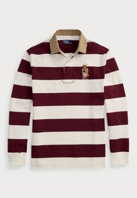 LONG SLEEVE RUGBY - Langarmshirt - red wine/deckwash white