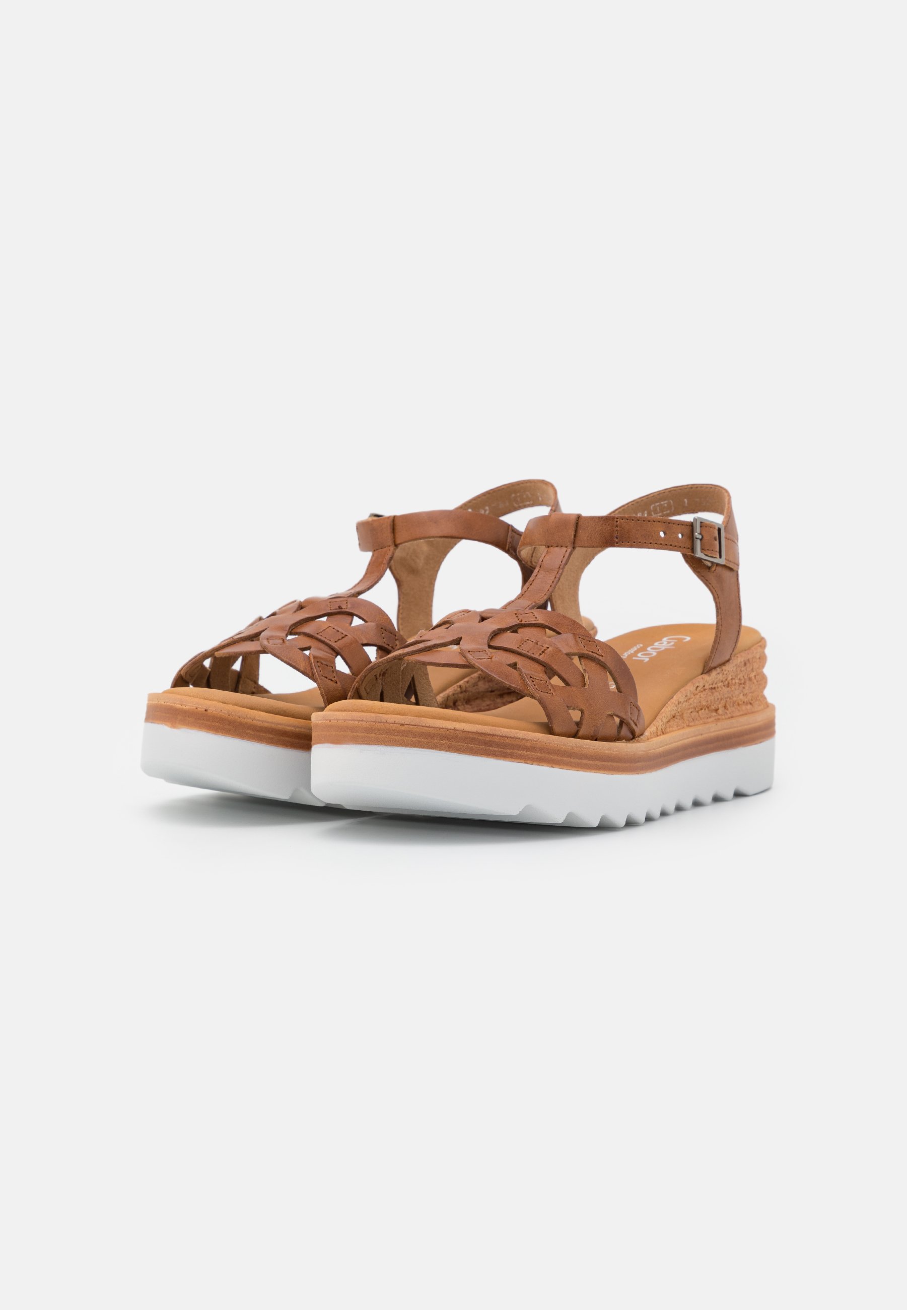 Gabor Comfort Sandalen met plateauzool - camel - Zalando.be