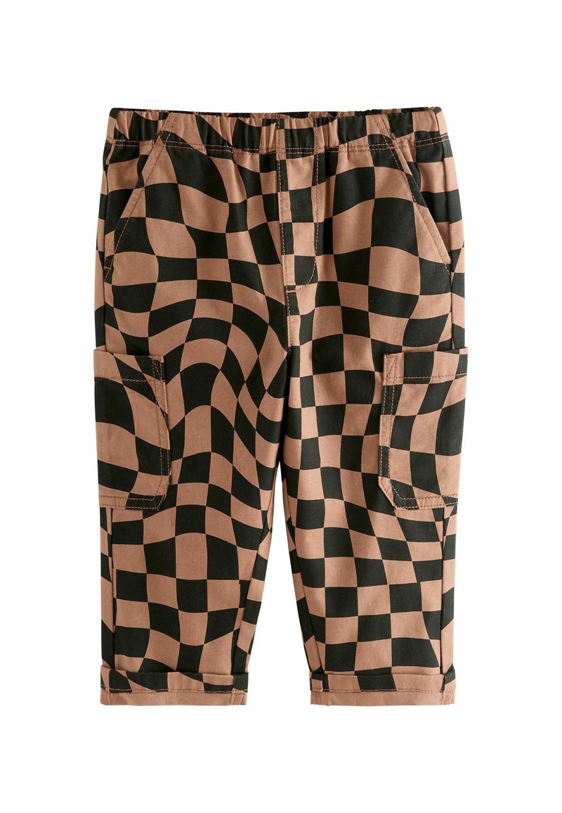 Next SIDE PULL-ON STANDARD - Stoffhose - black tan checkerboard