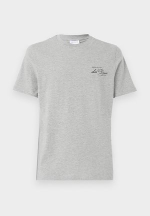 Les Deux SCANDINAVIAN - Print T-shirt - light grey melange/chive green
