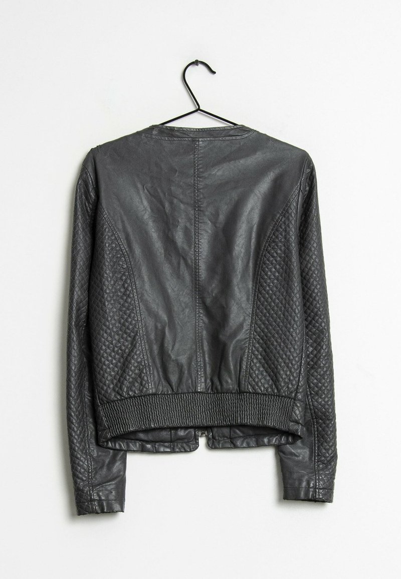 Only Lederjacke Grey Grau Zalando De