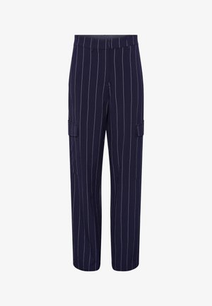 Pieces, PCMANUELA - Pantalones cargo - maritime blue/white