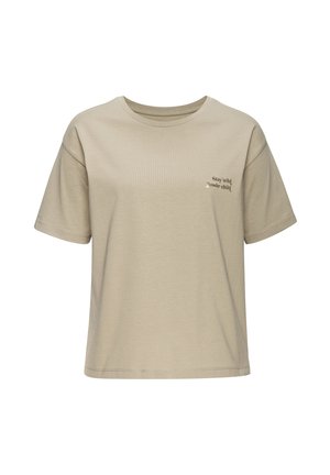 LASCANA, T-shirt con stampa - khaki