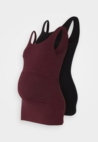 2 PACK - Felső - bordeaux/black
