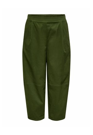 ONLY Carmakoma, TROUSERS CARBIANKA BARREL FIT TROUSERS - Nohavice - smokey olive